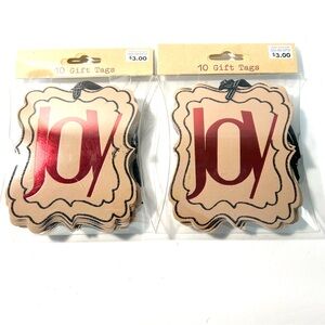 Set of JOY Holiday Gift Tags – Christmas Wrapping & Gift Packaging